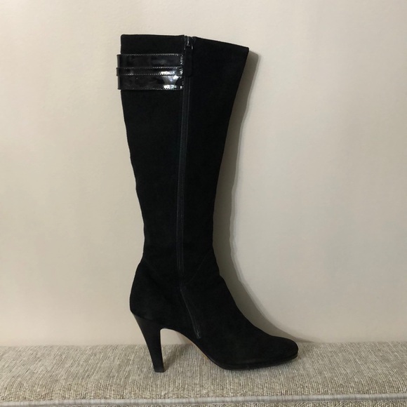 🌺🌺🌺Cole Haan Sierra air.tall black suede boots 8.5 B - Picture 4 of 8